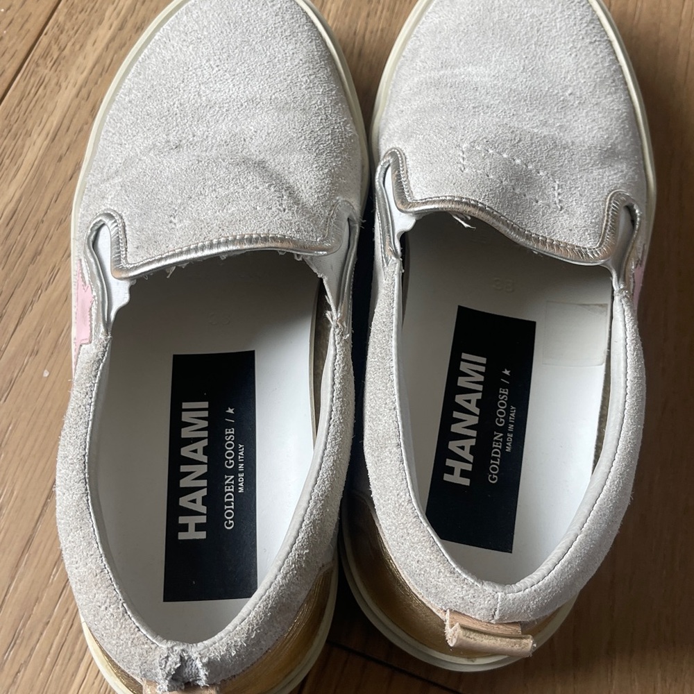 Golden Goose Light Gray Suede Slip-On Sneakers - Picture 5 of 7